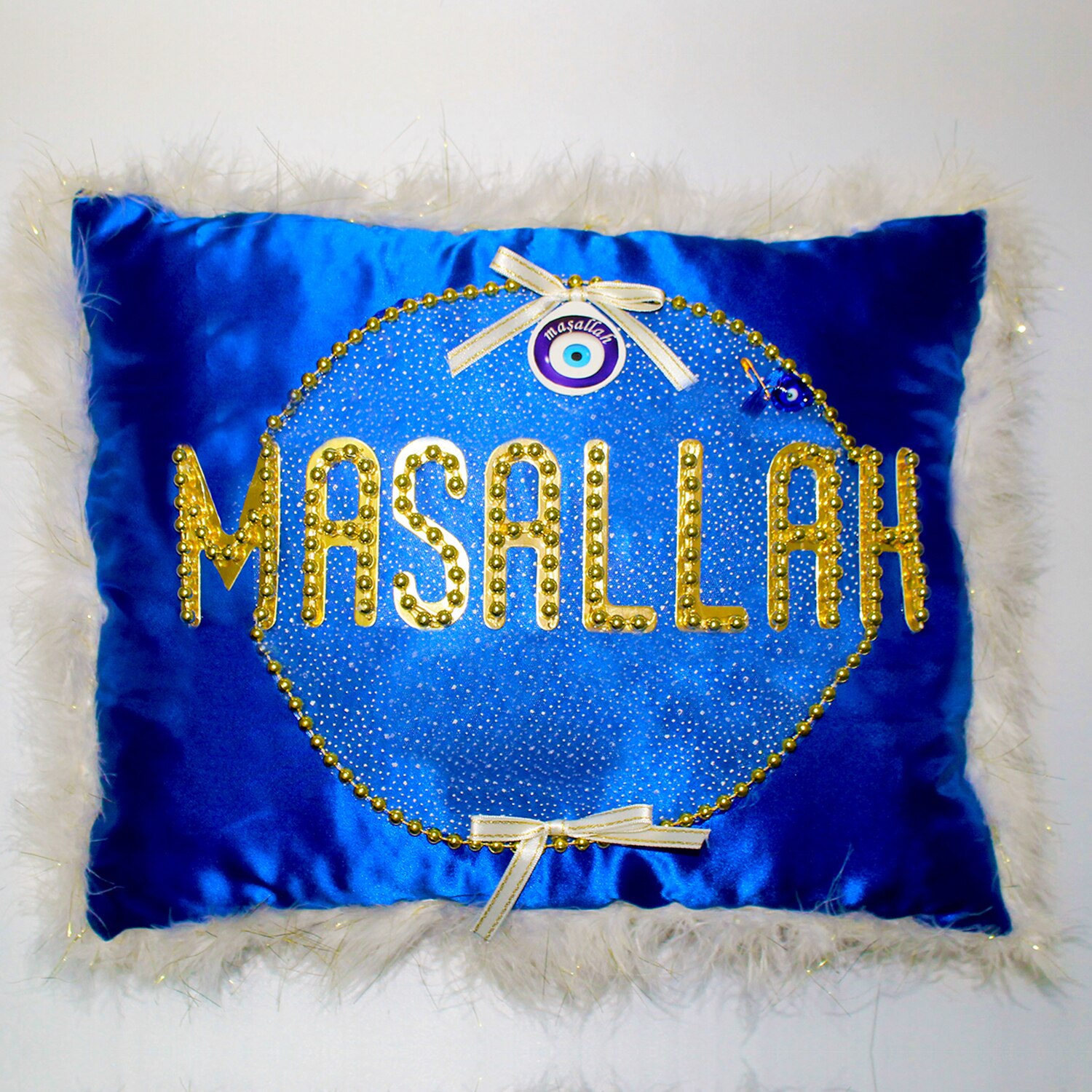 Omskärelse barn mashallah skrivet med onda ögon smycken pad