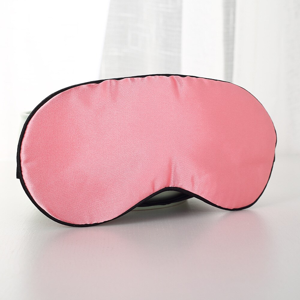 1 Uds descanso de seda pura antifaz para dormir antifaz acolchado opaco viaje Relax Aid venda de ojos cubierta de ojos máscara para cuidado ocular herramientas de belleza: watermelon red