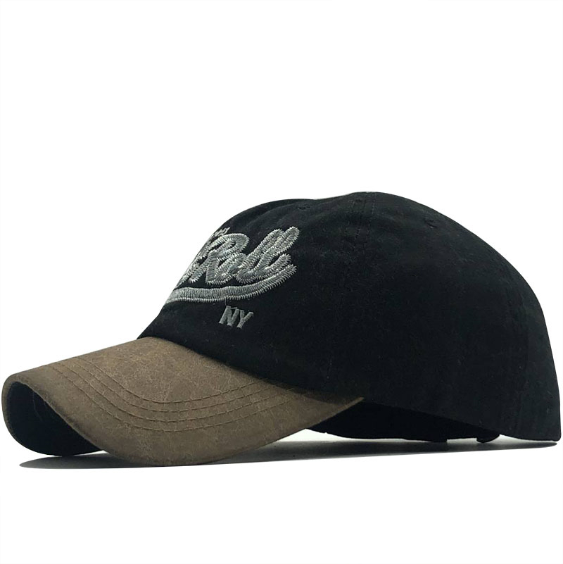 neue Männer Baseball Kappe Für Männer Frau Snapback Hütte Knochen Gorras Para hombre Beisbol Stickerei Beiläufige Kappe Casquette: Schwarz