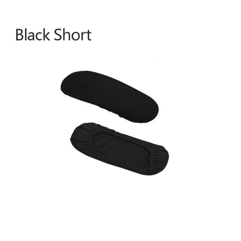 2 Stuks Stoel Armsteun Pads Voor Home Office Stoelen Voor Polyester Mouwen Swivel Stoel Armsteun Anti Proof Mouwen Pack Stoel covers: Black short