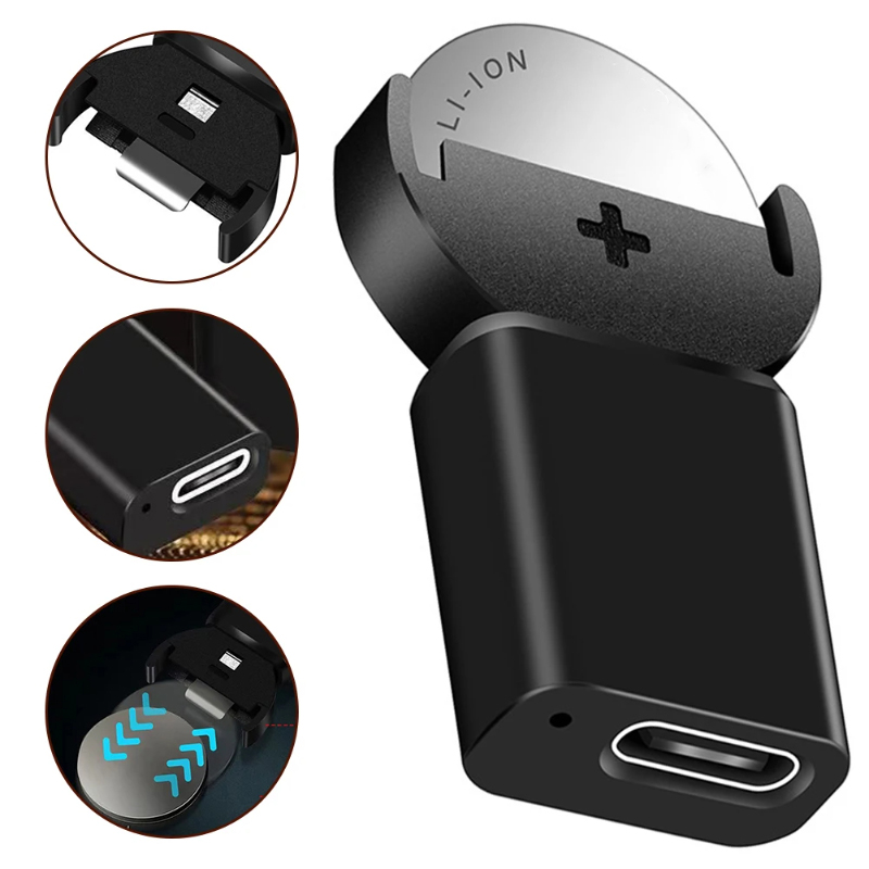 USB Type-C Mini Button Battery Charger Multiple Protection Lithium-ion Button Battery Charger for LIR2032 1632 Battery