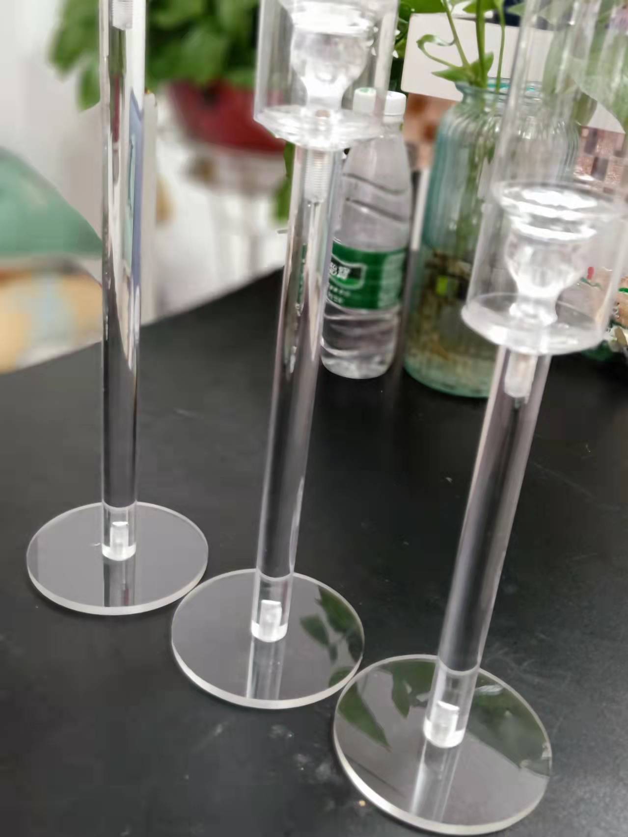 Acrylic Candlestick Centerpieces, Road Lead Candelabra, Centerpieces for Wedding, Christmas Decor, 3 Pcs