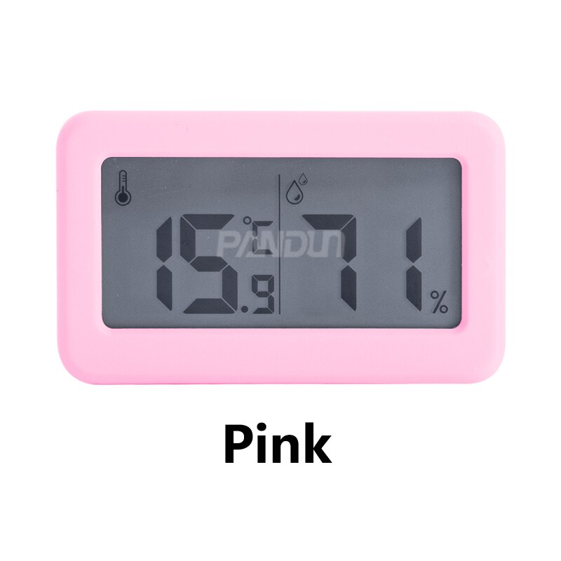 PANDUN ultra-dunne eenvoudige elektronische digitale thermometer en hygrometer babykamer home thermometer indoor droge hygrometer: PINK