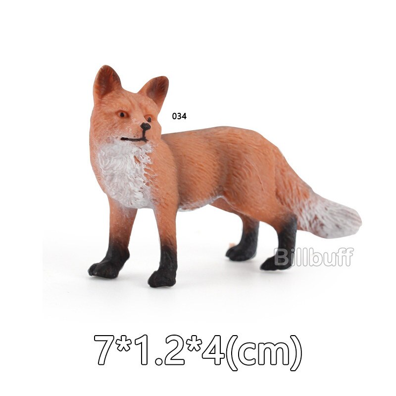 Simulatie Wilde Dieren Zoo Action Figure Vulpes Fox Cub Model Eekhoorn Actiefiguren Vroege Educatief Speelgoed Voor Kinderen: animal toy e