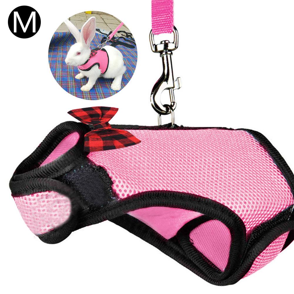 Arnés de chaleco para hámster de conejos con Leas, arnés de malla para el pecho con correa para conejitos de Indias, animales pequeños, accesorios para mascotas, S/M/L: Orange / S