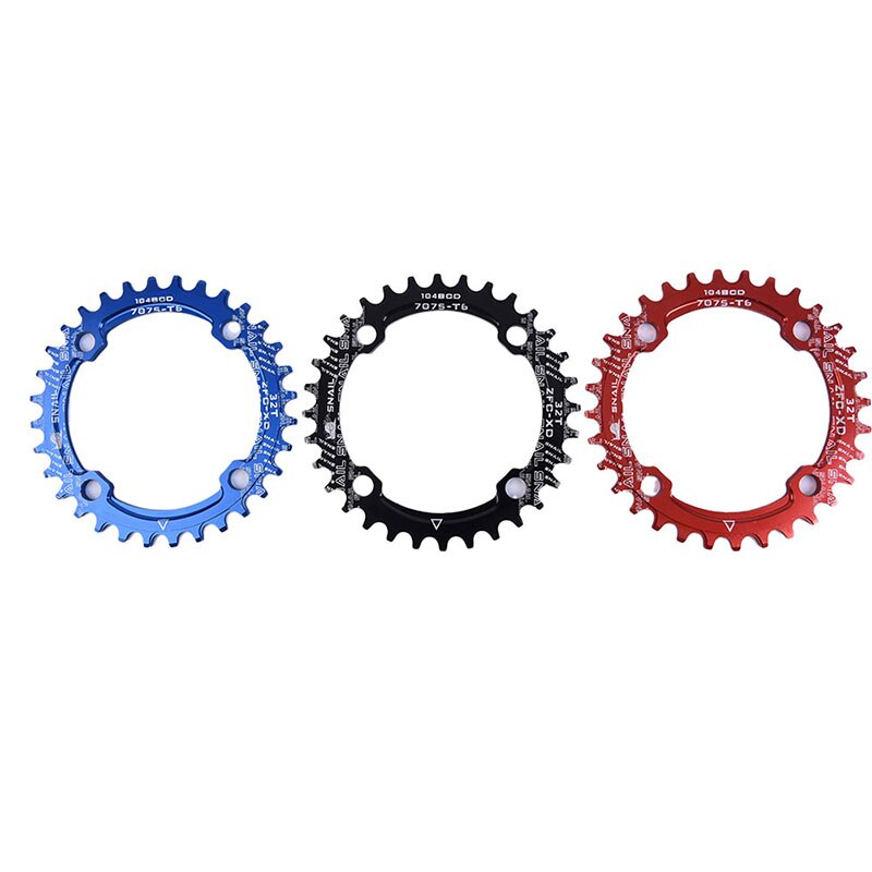 1Pc 32T Chain Ring 104 BCD Round Narrow Wide Tooth Plate 104 BCD Chainwheel 32T Tooth MTB Mountain Bike Chainwheel
