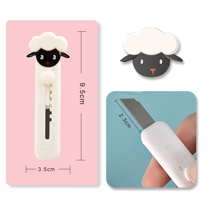 animal Art Mini Utility Knife Express Box Knife Paper Cutter Craft Wrapping Refillable Blade Stationery school supplies Kawaii