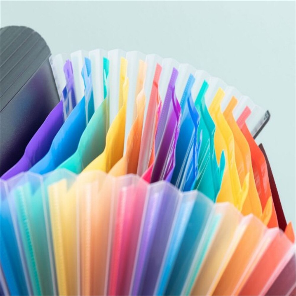 24 Pockets Expanding File Folder A4 Office Organizer Portable Business File Box School Office Supplies Document Holder