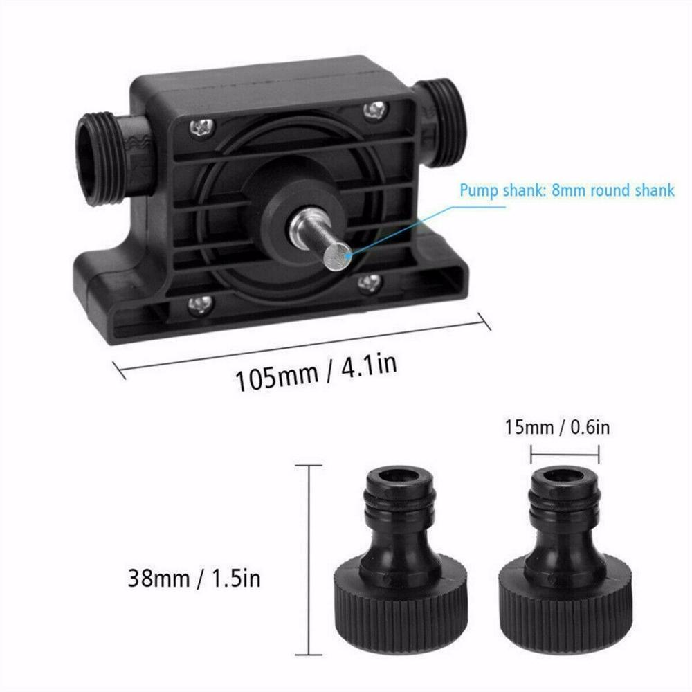 Portable Electric Drill Pump Sinks Aquariums Pool Self Priming Transfer Pumps Oil Fluid Water Pump Hose Clamps Connectors Set