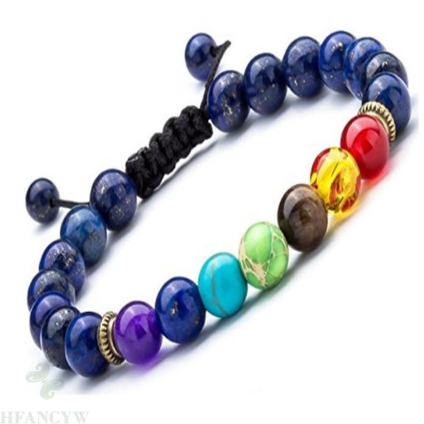 UEUC Bracciale Estensibile In Pietre Naturali Per Chakra - Perline 8mm - Cristallo Di Quarzo - Unisex Fatto A Mano