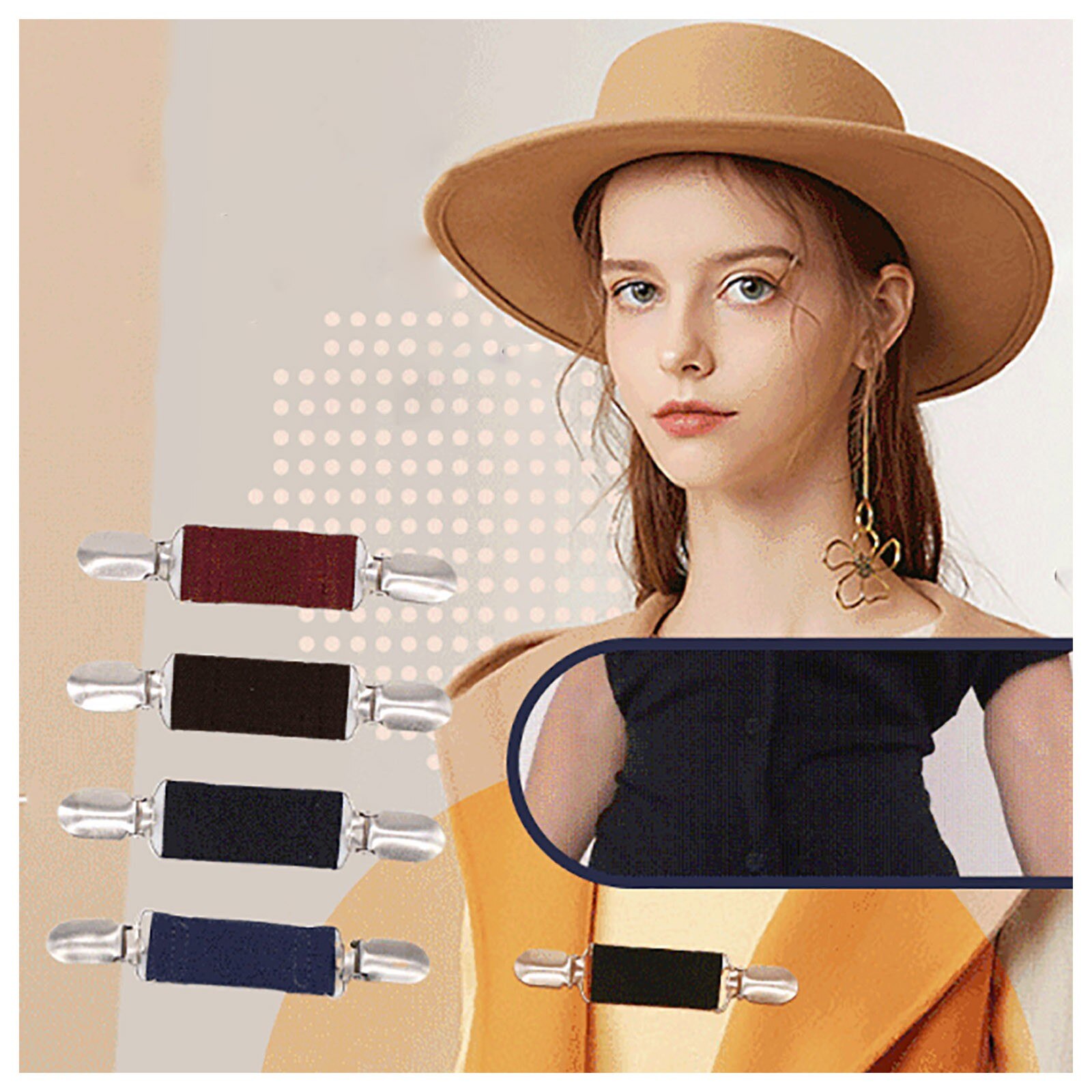 Verstelbare Stretch Taille Riem Platte Gesp Vrouwelijke Mode Kleding Bevestiging Buckle Antislip Bevestiging Knop Kleding Anti-Vallen clips
