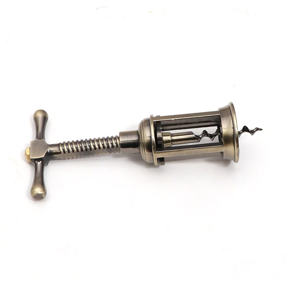 Klassieke Retro Zinklegering Wijn Flesopener Antiek Brons Corkscrew Cork Puller Remover Champagne Opener Kan Schroef Bar Gereedschap