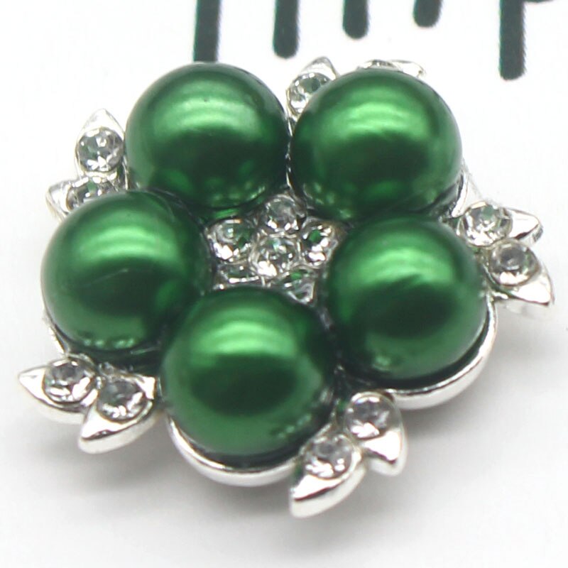 21MM guzik perłowy z kwiatkiem na odzież Diy Manualidades ozdobny kolorowy guzik do szycia Rhinestone do robótek ręcznych: 18