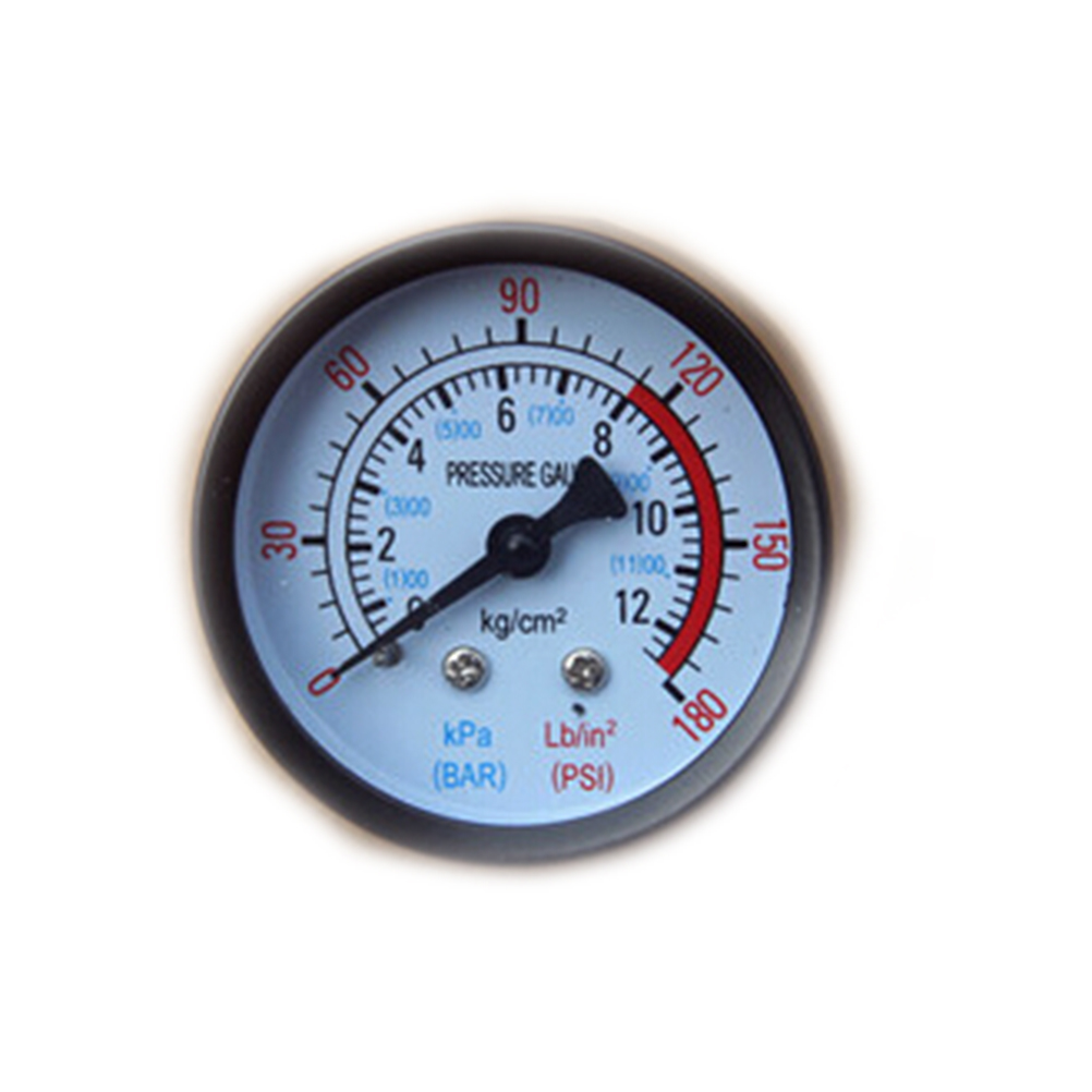 1Pc 42*40Mm Air Compressor Pneumatische Hydraulische Vloeistof Manometer 0-12Bar / 0-180PSI