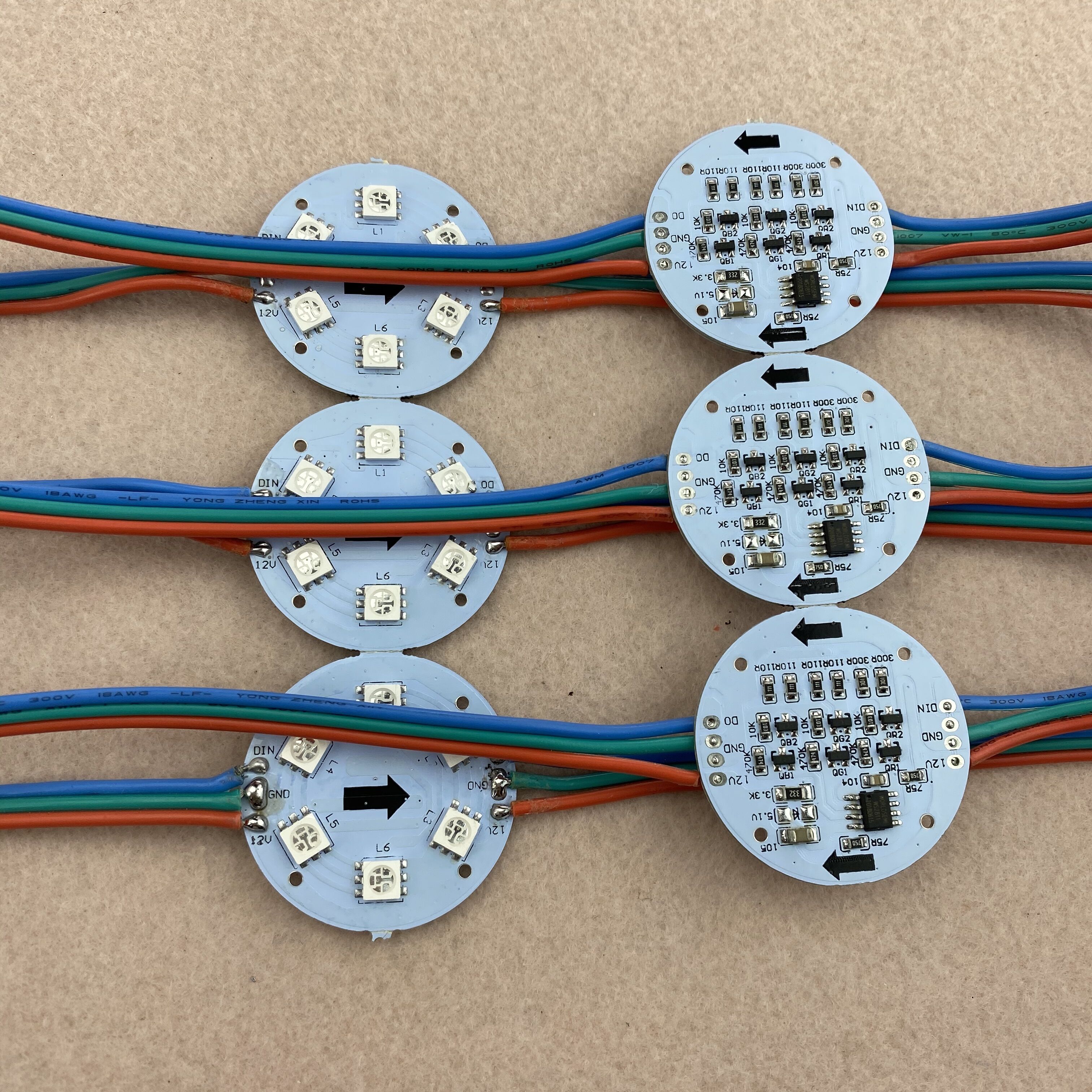 20pcs 38mm diameter WS2811 pixel module,non-waterproo;1.44W;DC12V input