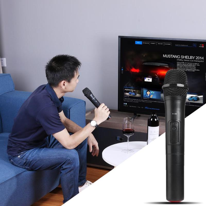 V10 Smart Wireless Microphone Handheld Mic with USB Receiver Speech Loudspeaker karaoke mic conference equipment
