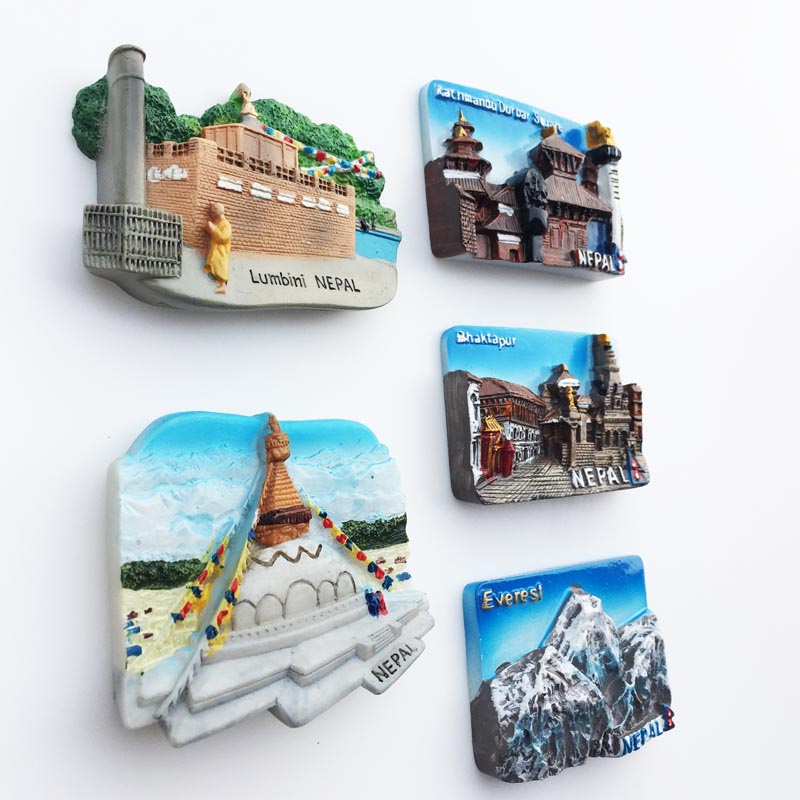 Nepal Koelkast Magents Toeristische Souvenir Lumbini Durbar Everest Koelkast Magnetische Stickers Herdenkingsmunt Magneet Woondecoratie