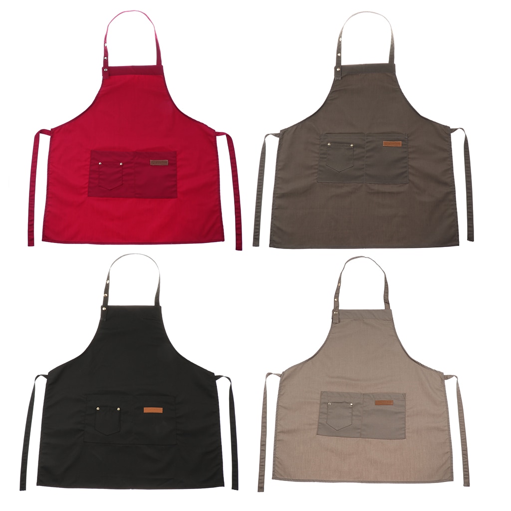 Vrouwen Mannen Schort Stijlvolle Schorten Met 2 Zakken Duurzaam En Verstelbare Voor Keuken Crafting Bbq Tekening Bakken