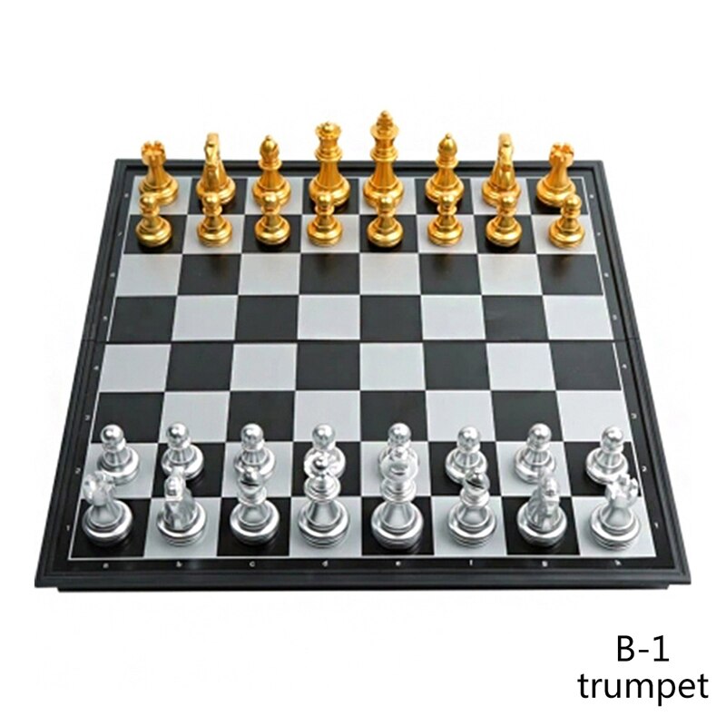 Magnetic Folding Chess Set Square Chess Set Magnet Chess Pieces Folding Chessboard For Travel Board Games