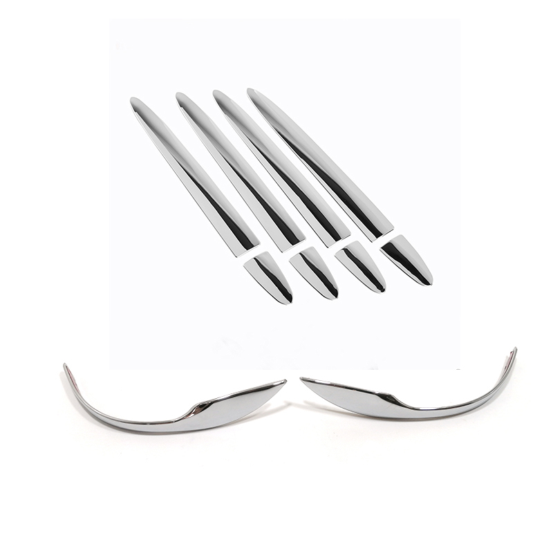 Tira de espejo retrovisor de coche, cubierta de Marco embellecedora, accesorios de estilo de coche, 2 piezas, ABS cromado, para Honda Shuttle , , , ,: No Hole handle 2