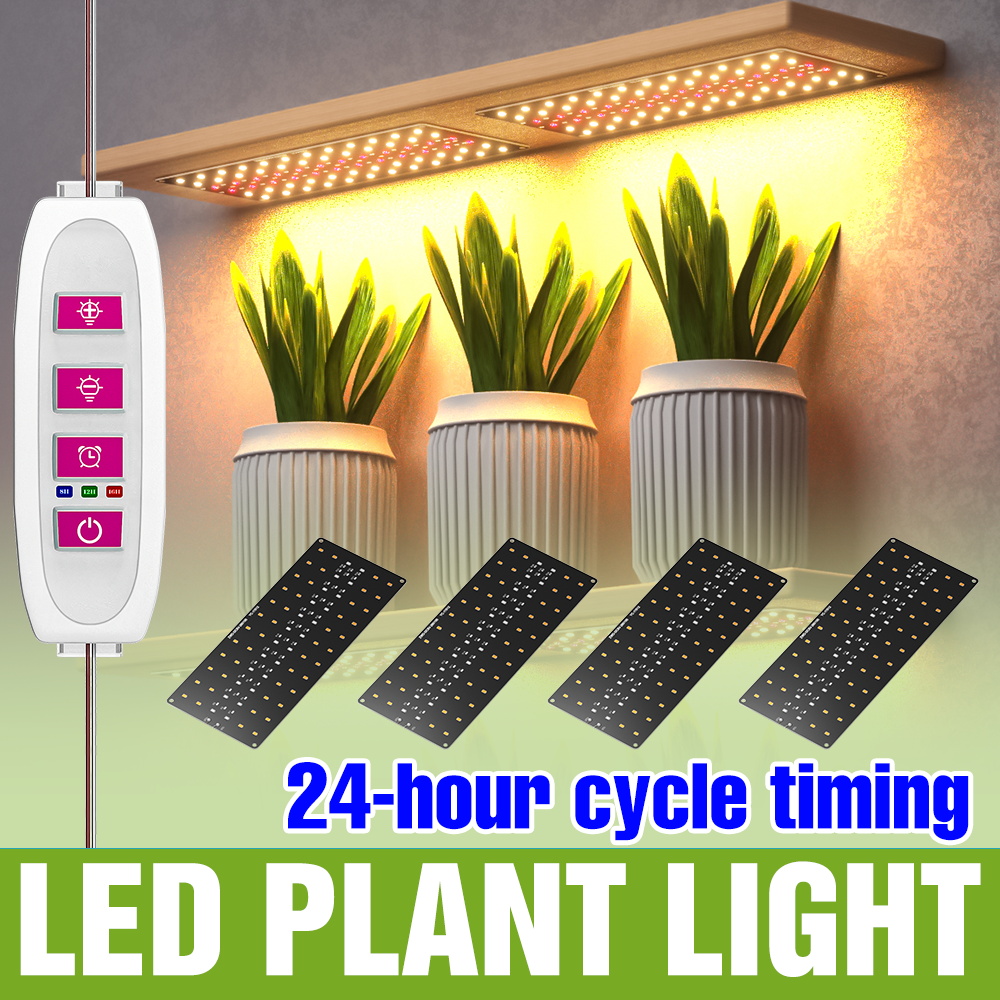 LED-Wachstumslicht, Vollspektrum-Quantum-Gremium-Lampe für drinnen-Wachstumsbox, Blumenpflanzen, Anbau, dimmbar, mit zeitliche Koordinierung, automatisches Ein-/Ausschalten