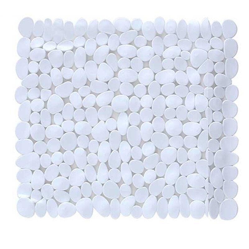Moderne Stijl Pvc Geplaveide Vierkante Pebble Badkamer Antislip Mat Steen Badkamer Mat Badkamer Douche Badmat Drainage gat