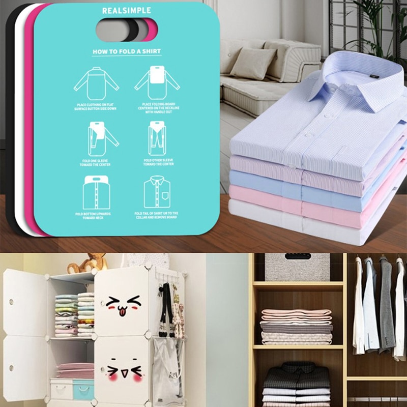 Clothes Folder Board Organizer for Closet Room Laundry Dress T-Shirt Flip & Fold Clothing Folders Board Laundry Storage