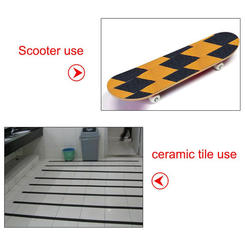 2.5CMx5M PVC Simple Anti Slip Traction Tape Self Adhesive Strong Grip Abrasive Tapes Home Outdoor Stairs Skateboard Durable