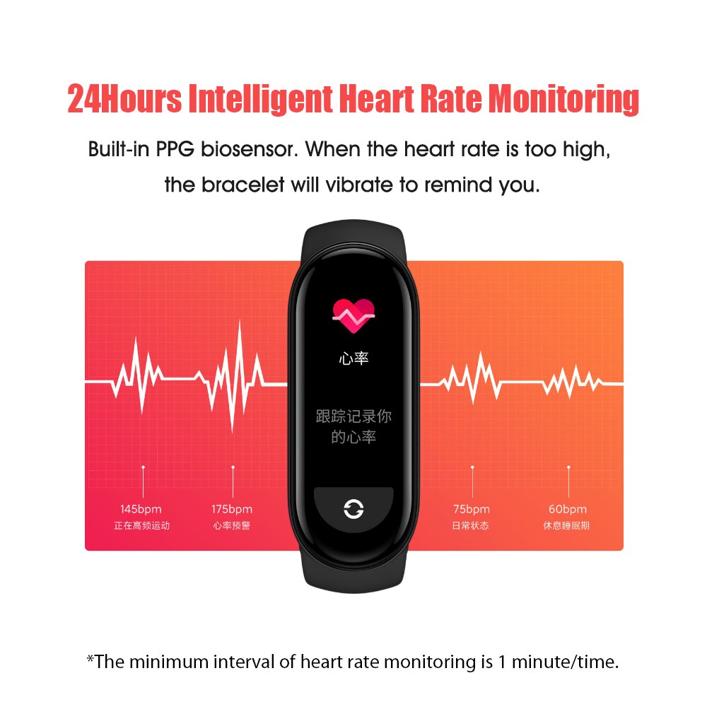 Xiaomi – montre connectée MI Band 6, écran AMOLED de 1.56 pouces, bluetooth 5.0, moniteur d'activité physique, 30 Modes sportifs, étanchéité 5atm, application MI Fit pour Android et iOS