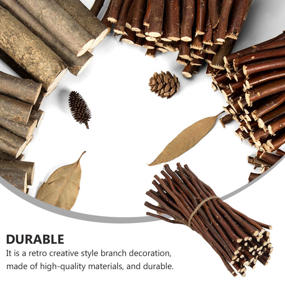 1 Set Photo Props Wood Log Sticks DIY Crafts Christmas Branches Decor for Indoor Party