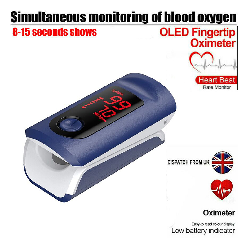 Vingertop Pulse SpO2 Oximeter Bloed Zuurstofverzadiging Meter Vinger Pr Monitor