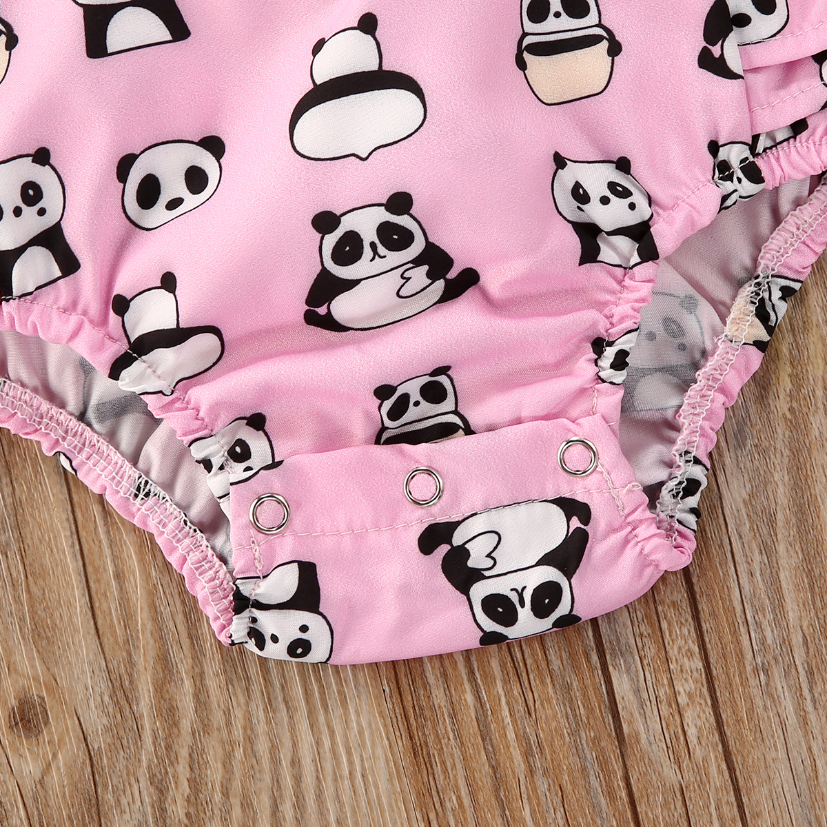 recién verano bebé Infante niñas Bodysuits vincha 2 uds Animal Print Ruffles manga corta monos