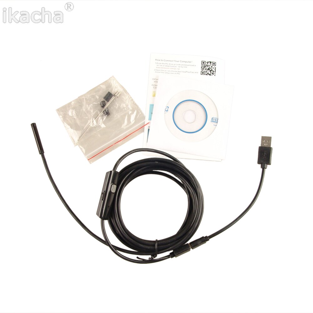 1 M 5.5mm Lens Rigid Kabel USB Inspectie Mini Camera Tube Snake IP67 Waterdichte Endoscoop met LED Borescope Voor Android Telefoon