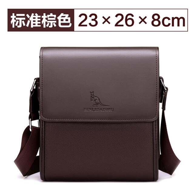 Mannen Crossbody Schoudertassen Pu Lederen Aktetas Voor Mannen Business Man Messenger Bag: 6601 brown