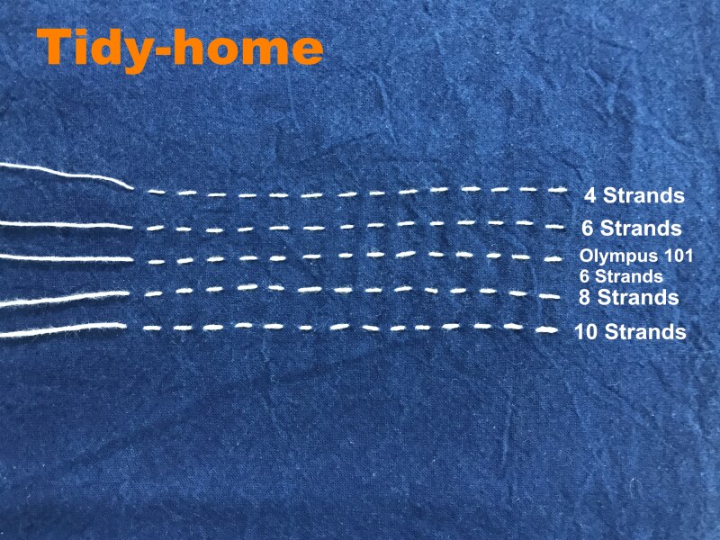 500 meter/pakke 100%  bomulls sashiko tråd 6 tråder 8 tråder vanlig sashiko tråd høy kostnadseffekt