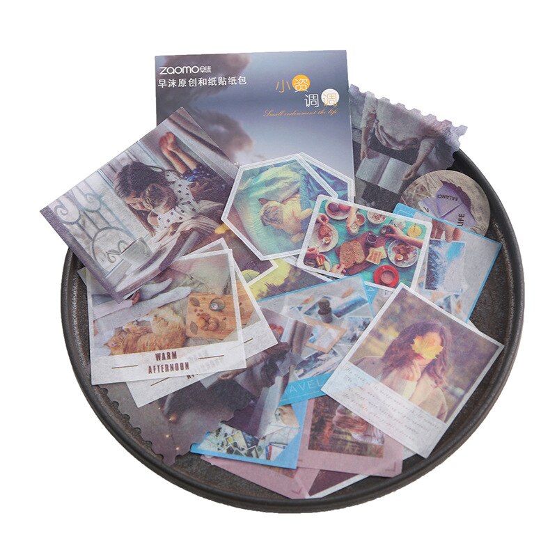 Mohammed travel series en papieren stickerpakket handboek dagboek dagboek decoratieve sticker papier scrapbooking doe-het-zelf knutselen briefpapier: K
