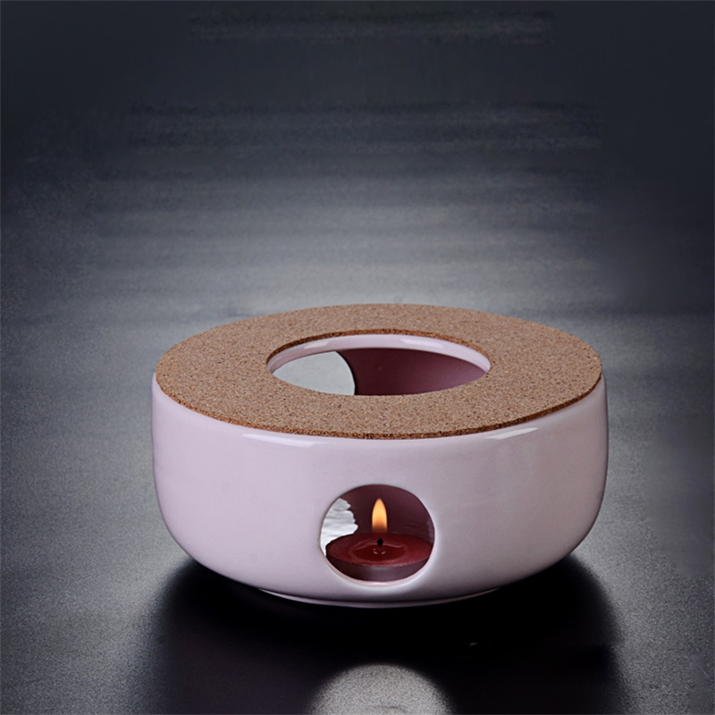 Simpel keramisk varmebase kaffe vand te glas varmebestandig tekande varmere isoleringsbase rundt hjerteformet lysestage