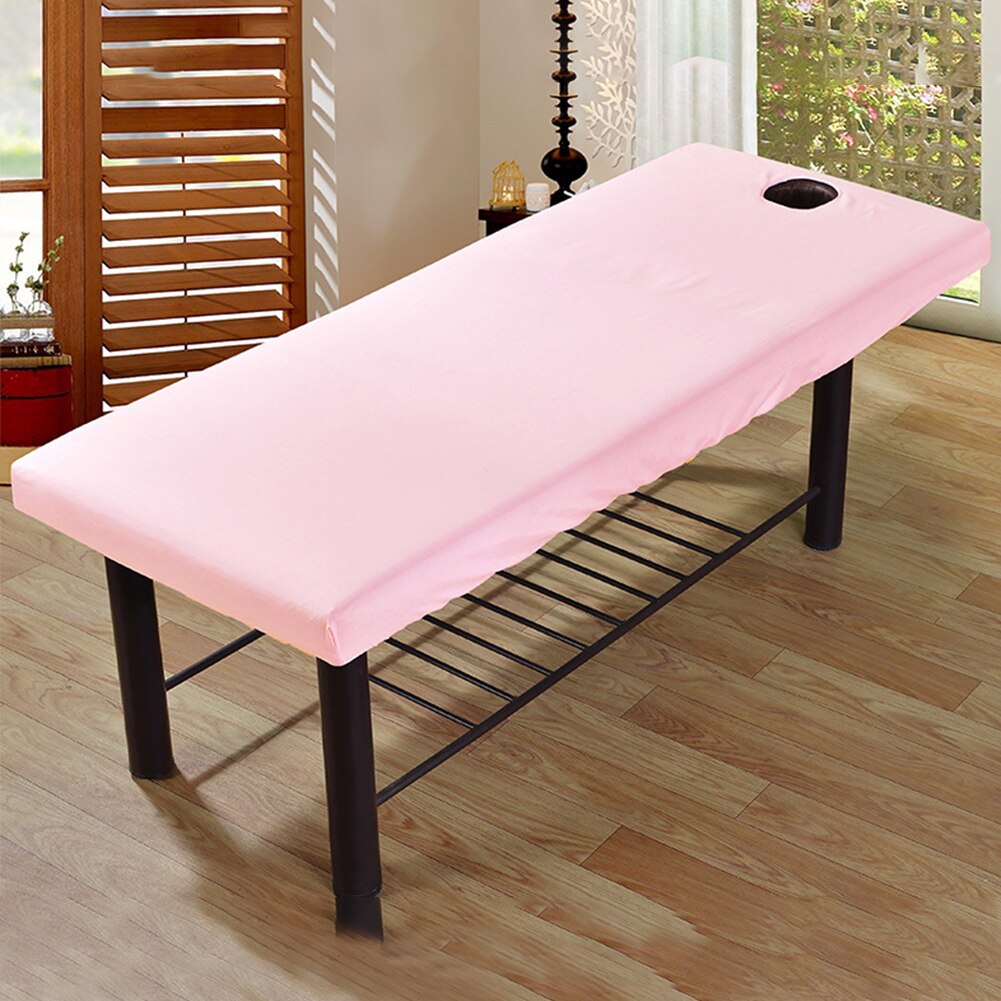 Lakens spa tafel massage bed hoes stofdicht zacht elastisch salon bank antislip wasbaar voorstuk gat volledige wikkel