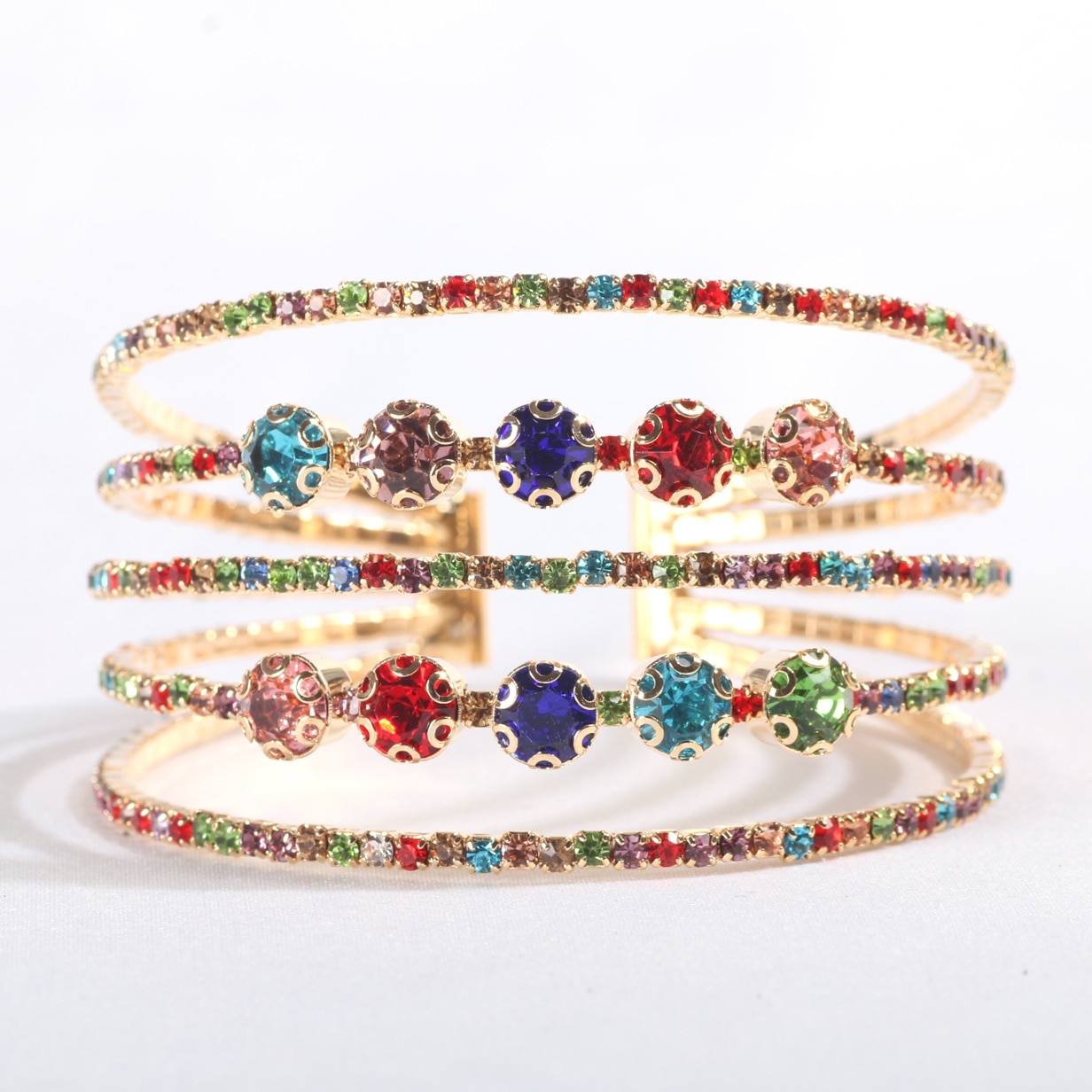 LuYun coloré mariée mariage luxe brillant strass cristal Bracelet petits bijoux pour les femmes