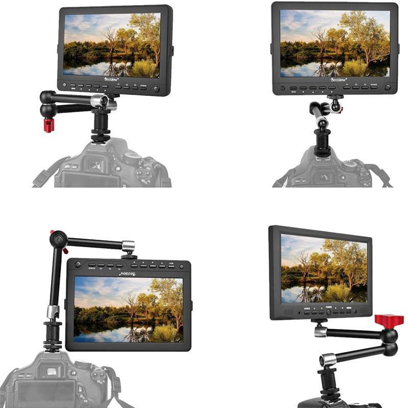 Metal 7 /11 Inch Magic Arm Articulating Magic Friction Arm Tripod Extension Arm Clamp With 14" Mount