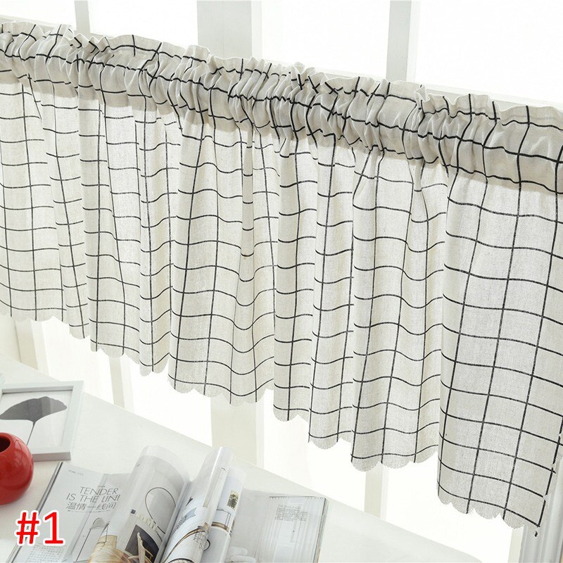 Rideau de cuisine, Court Rideau,Imprimé Rideau pour Armoire,Floral Demi-Rideau ,Drapés pour Fenêtre,Café Décoration du Salon: S1 Short Curtain