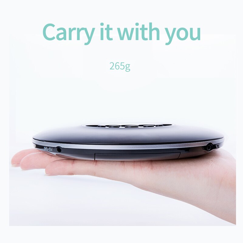 Bærbar cd-afspiller, for voksne studerende børn personlig cd-afspiller med hovedtelefonstik, walkman med lcd-skærm -whi