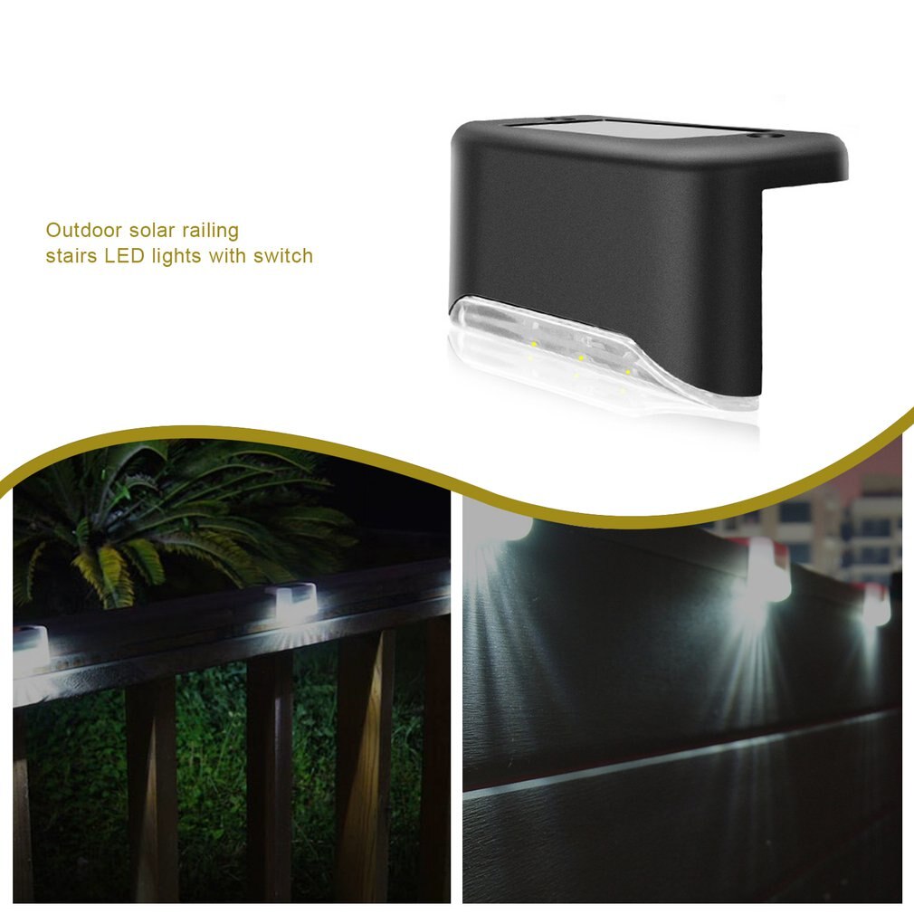 Outdoor Zonne-verlichting Verlichting Voor Dek Post Hek Stappen Of Trappen Led Light Waterdichte Draadloze Solar Lamp