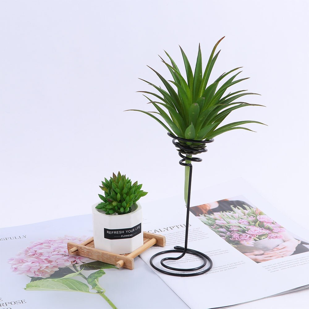 Mini dekorativt metal luft plante pot stand container holder altan indretning til luft planter tillandsia have forsyninger hjem indretning