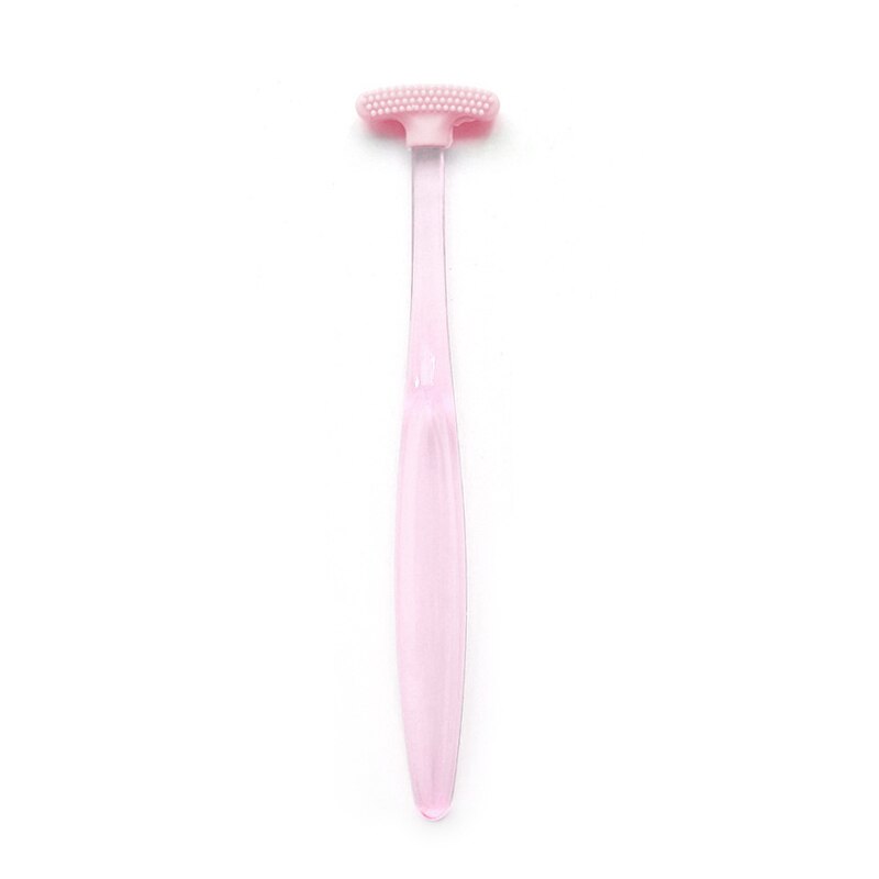 Cepillo de silicona suave para la lengua, limpieza de la superficie de la lengua, cepillos de limpieza Oral, limpiador de lengua, respiración fresca, salud, 1 unidad: Pink