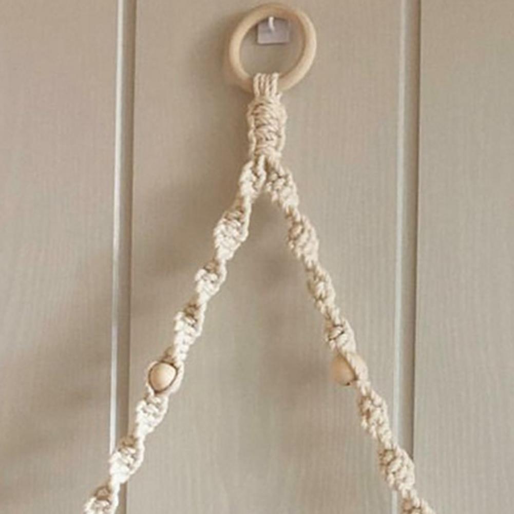 Boho Paper Towel Holder Multifunctional Wood Cotton Rope Towel Storage Rack Paper Towel Hanging for Kitchen Bathroom Wall Decor