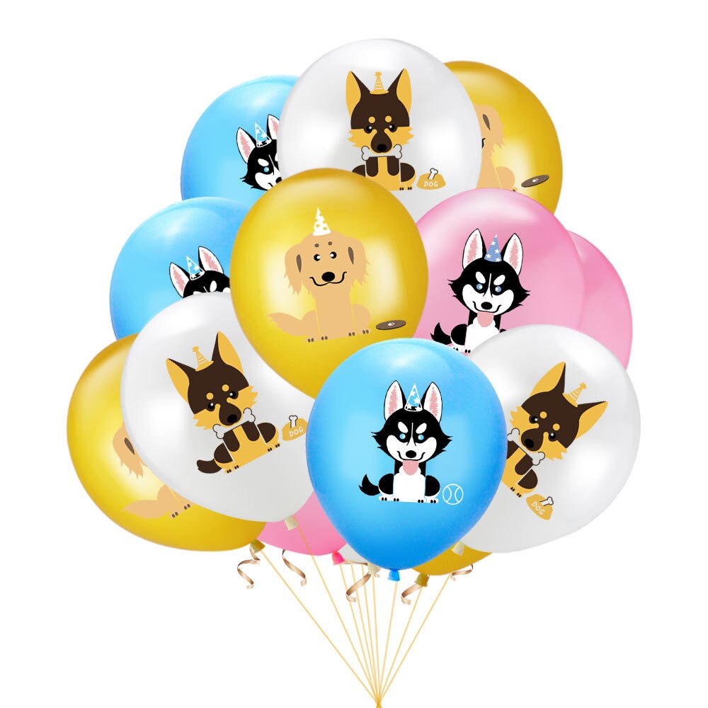 27 stk / sæt dyr balloner hund fest bannere kæledyr hvalp hund indføj balloner fødselsdag balloner hundens fest dekoration forsyninger