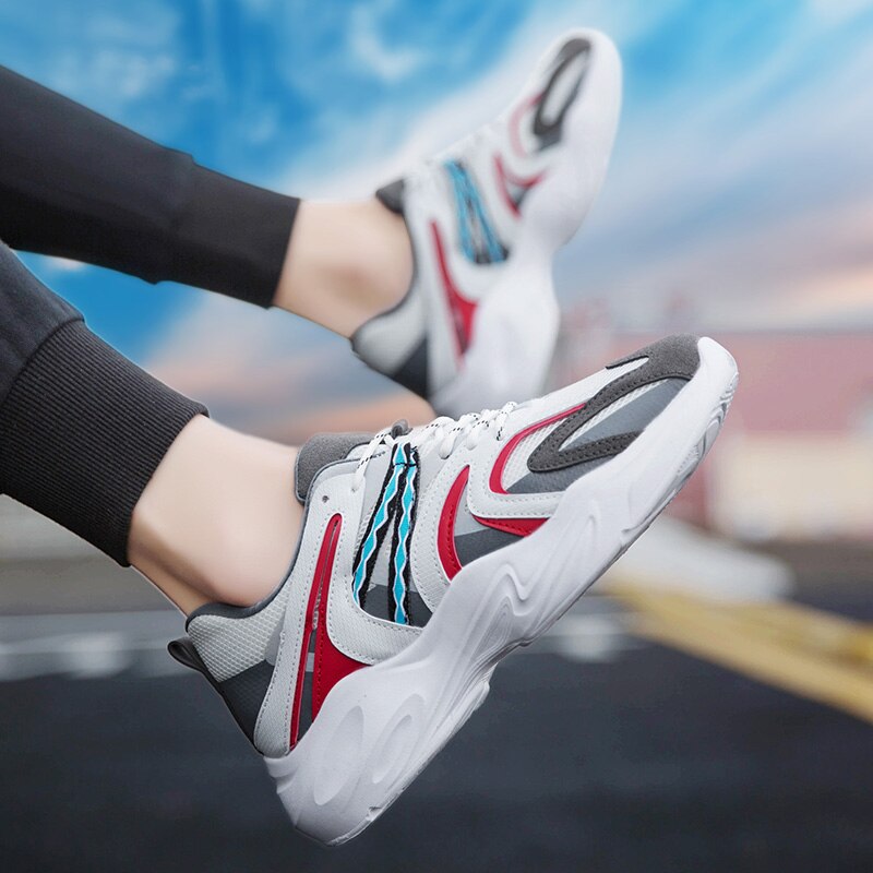 Vintage håndlavede sko sneakers til mænd fritidssko åndbare letvægts mænd sko forår efterår skridsikker populær
