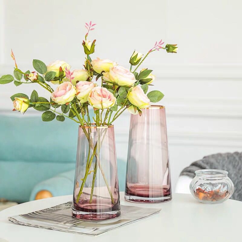Nordic Glass Vase Flower Vase Tabletop Vase Flower Arranging Home Decoration