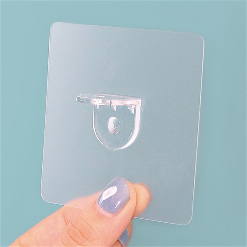 10PC Transparent Punch-free Layered Partition Bracket Triangle Bracket Support Shelf Right Angle SupportPaste ScrewHook